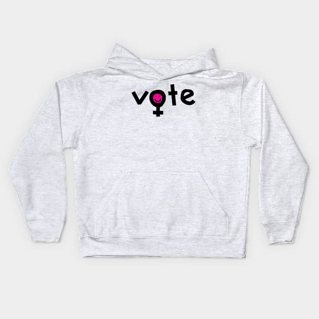 Feminist Women Vote Feminism Kids Hoodie by ellenhenryart